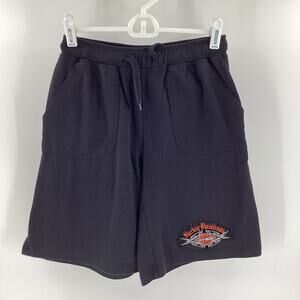 Harley Davidson Men’s Women’s Shorts Black Sewn on Patch Size Small 759